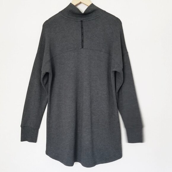 L.L. Bean SoftFlex Mockneck Pullover Size L Regular Midnight Black Heather Tunic - Picture 6 of 16